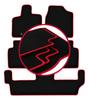 Велюровые коврики с красной окантовкой для: Lancia Voyager 7-местный (2011-2016 гг.)