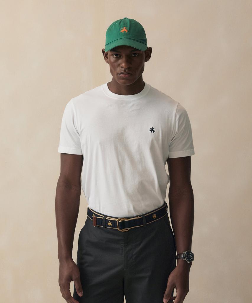 Футболка BROOKS BROTHERS Supima с логотипом Golden Fleece (белый) (Bbnpmm5192A)