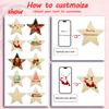 Personalized Custom Wooden Pentagram Pendant Christmas Decoration Pendant Hanging Decoration