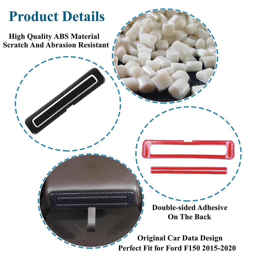 Задний подлокотник автомобиля, держатель для чашки с водой, декоративная рамка для Ford F150 2015 2016 2017 2018, внутренние молдинги
