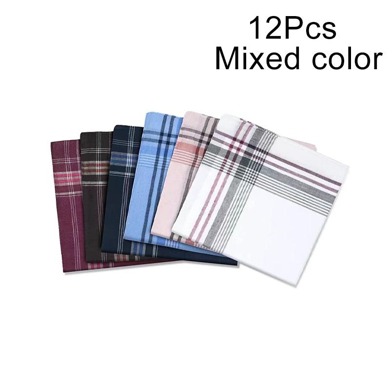 12Pcs/Pack 36*36cm Gift Square High Quality Men Gentleman's Hand Towel Wedding Party Handkerchiefs