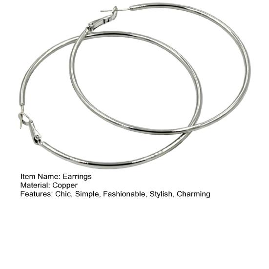 1 Pair Big Hoop Earrings for Women Girls, Round Circle Hoop Earrings, Lightweight Minimalist Jewelry Gifts for Her