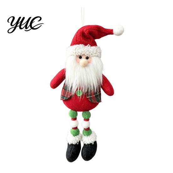 Plush Santa Snowman Elk Ornaments Christmas Hanging Ornament, Santa/Snowman/Elk Figures, Decorative Reusable Tree Pendants Xmas Pendant for