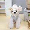 Yousheng Pet Cotton Coat Button Closure Comfortable Cute Plush Ear Hat Pet Hooded Jacket with Traction Ring for Winter