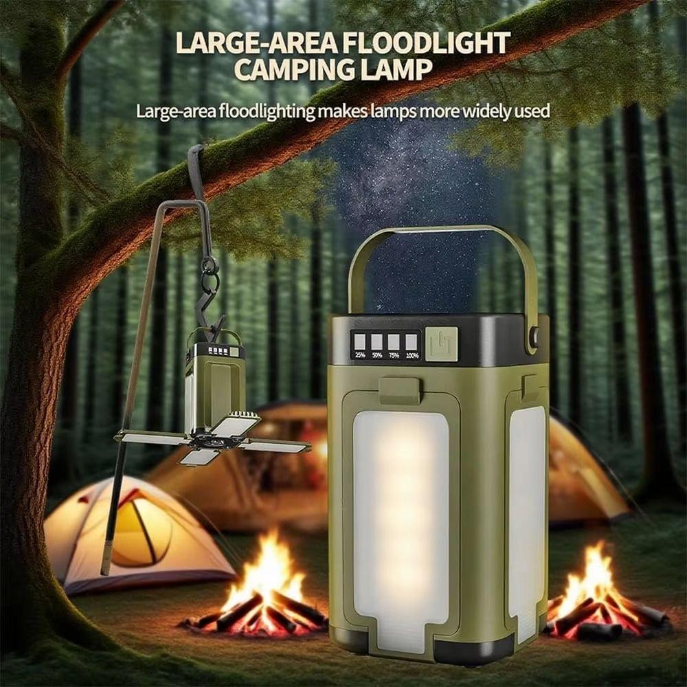 Multifunctional Camping Lantern 4-Leaf Foldable Rechargeable Lantern Emergency Light  Camping