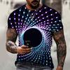 Unisex Vortex Graphic 3D Printed Men's T-Shirt For Men Summer Tops Short Sleeve Fashion Casual Oversized Tee Men's Clothing