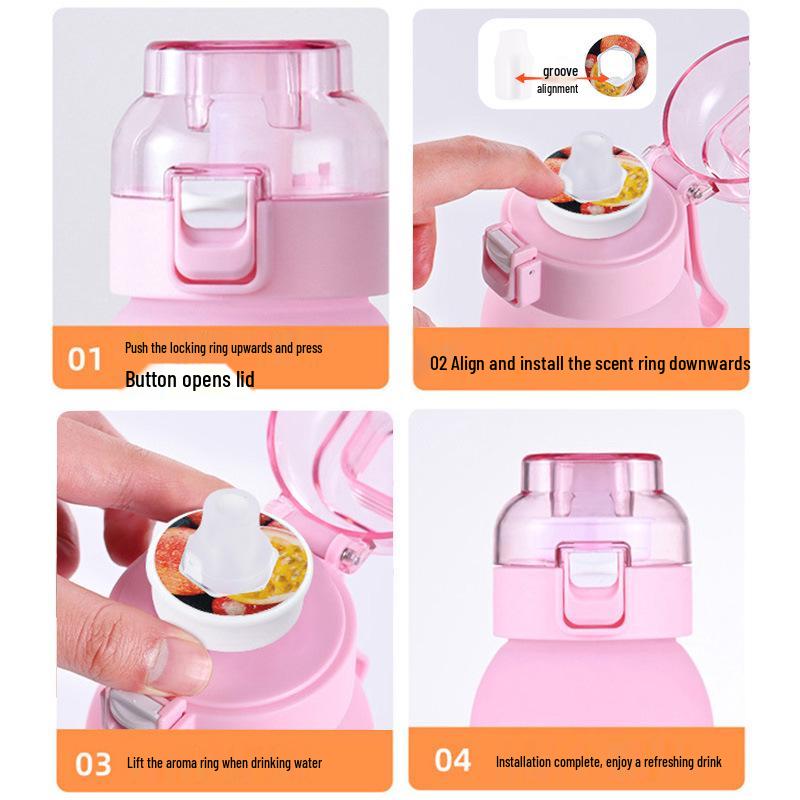 Scented Tritan Water Cup: Luxury Design for Kids' Sports, Fitness & Summer, Large Capacity