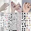 Дизайн Корова Маникюр DIY Nail Art Наклейка для ногтей с принтом коровы самоклеящаяся наклейка 3D неправильные пятна