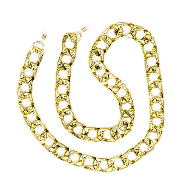 Акриловая золотая цепочка для очков Стильный аксессуар для очков Солнцезащитных очков Ремешок на шею Держатель для маски Прочная веревка для очков