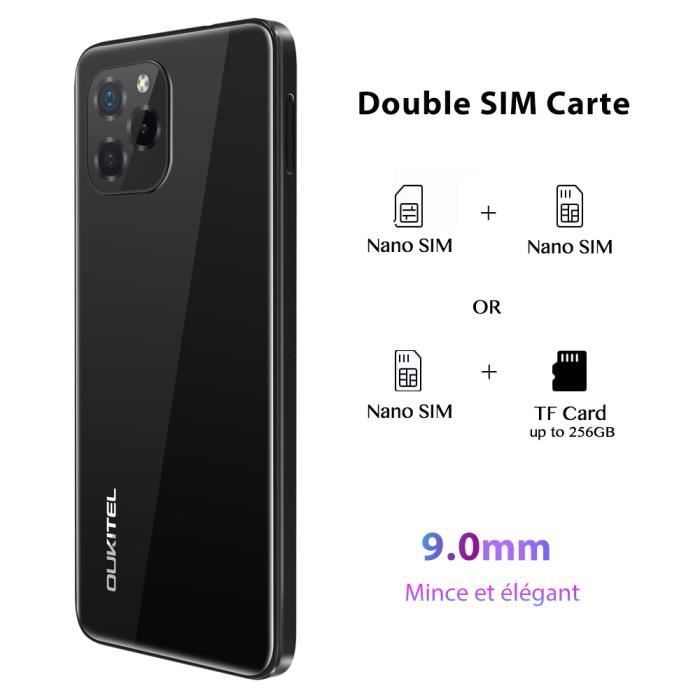 OUKITEL C21 Pro Smartphone 64 Go 6.39" 21MP Caméra Android 11 Téléphone portable Double Sim GPS - Noir