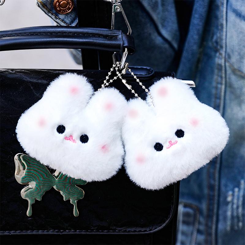 Мультяшный плюшевый кролик-румянец брелок кавайная милая кукла игрушка сумка кулон брелок брелок аксессуары для женщин пар подарок