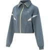 Серия Фитнес Спорт Досуг Простой Цветной Блок Кардиган на Молнии Толстовка Женская толстовка Штормовой-Серый AWDV460-3