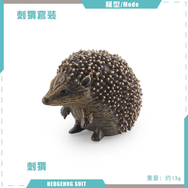Simulated Forest Mammal Hedgehog Model, Hedgehog, Mouse, Melon-Stealing Badger, Static Desktop Decoration Ornament