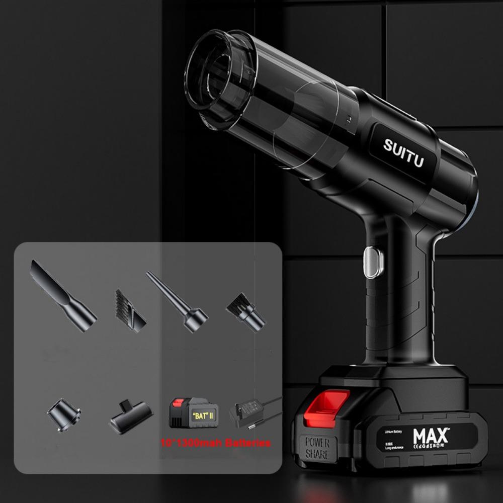 4 in1 Wireless Dust Blower Strong Suction Air Dust Collector Mini Car Vacuum Cleaner Computer