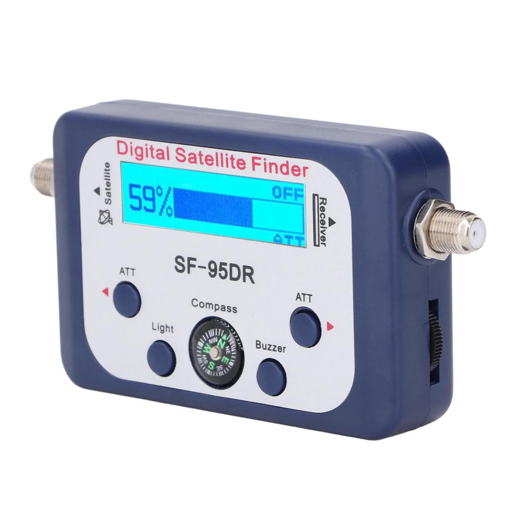 Portable Digital Satellite Signal Finder with 950-2150MHz Backlit LCD Display, Antenna Level Checker