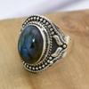 Кольцо из стерлингового серебра 925 пробы с лабрадором, мужское кольцо с печаткой ручной работы из натурального драгоценного камня