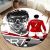 Круглый ковер CR7, Ковер для гостиной, спальни, дивана, игровой комнаты, Нескользящий коврик