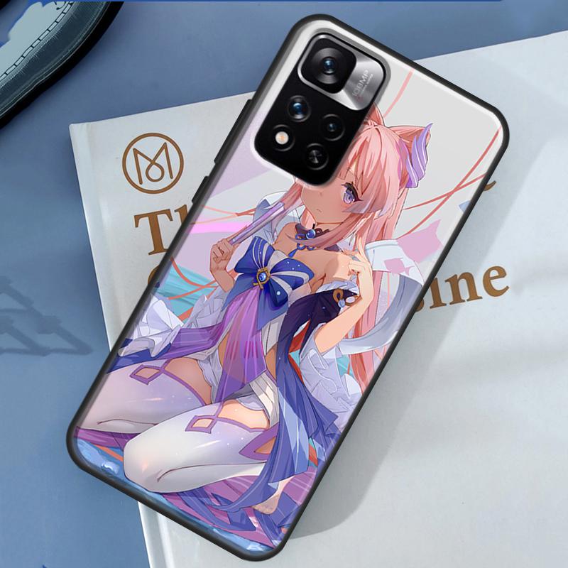 Чехол Genshin Impact Сангономия Кокоми для Xiaomi Redmi 13C 10C 12C 14C Redmi Note 14 13 Pro 12 11 9 10 9S 10S 11S 12S