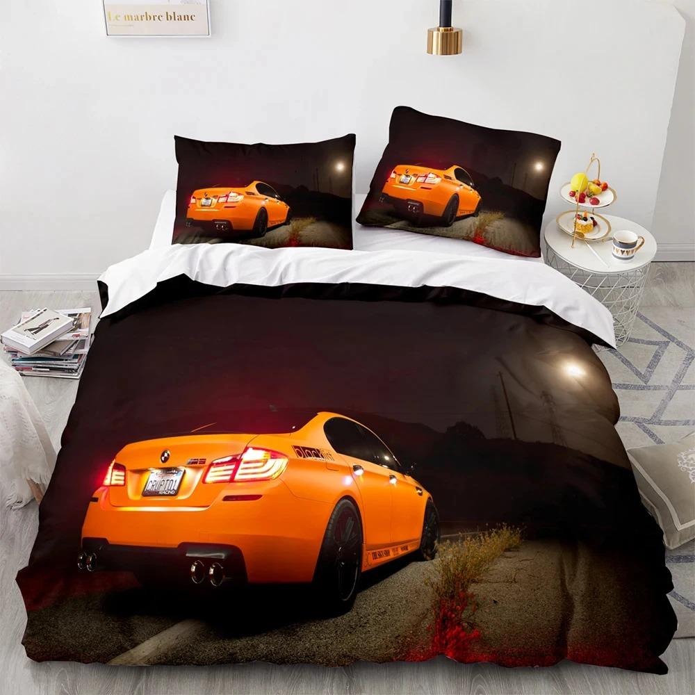 Комплект постельного белья Sports Car Racing Single Twin Full Queen King Size SUV Truck Bed Set Aldult Kid Bedroom Duvetcover Sets Men Boy Gift
