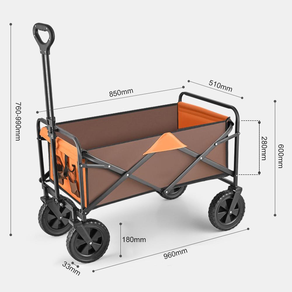 Портативная бытовая тележка для кемпинга, складная многофункциональная корзина для покупок большой емкости 150 л