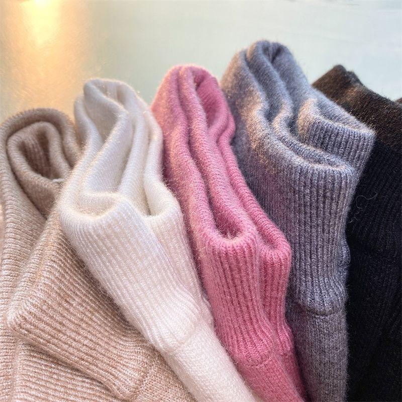 Трикотажные брюки женские осенне-зимние шерстяные широкие повседневные брюки с высокой талией драпирующиеся кашемировые брюки «бабушка»