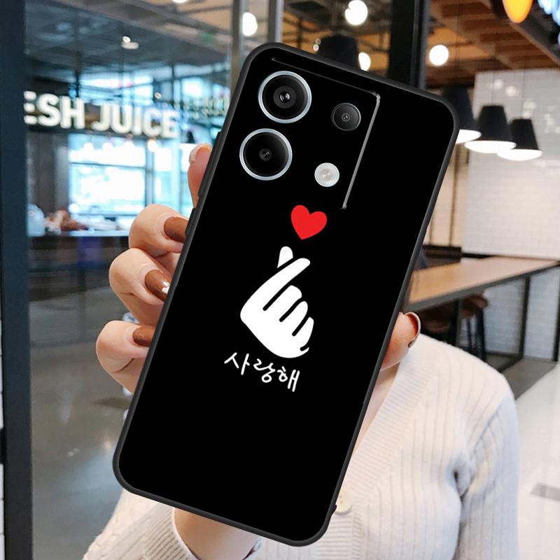 Чехол Kpop Сердце Пальцами Для Xiaomi Redmi Note 11 9 10 12 13 14 15 Pro Plus Redmi 15 15C 10C 12C 13C 14C Обложка