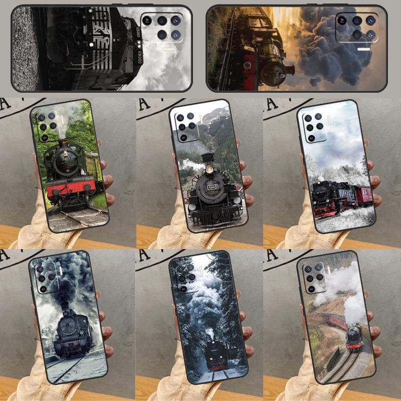 Train Railway Travel Phone Case For Oppo A78 A38 A58 A74 A15 A80 A60 A40 A94 A54 A98 A18 A16 A76 A96 A17 A77 A57S