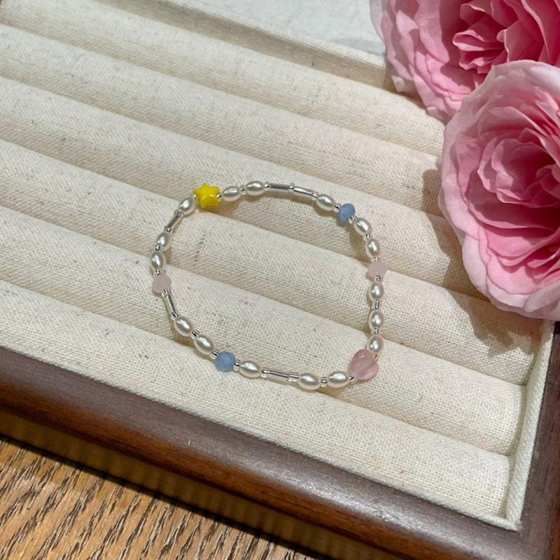 Imitation Pearls Beaded Bracelets Women Light Luxury Design Exquisite High-grade Boudoir Couple Adjustable Jewelry