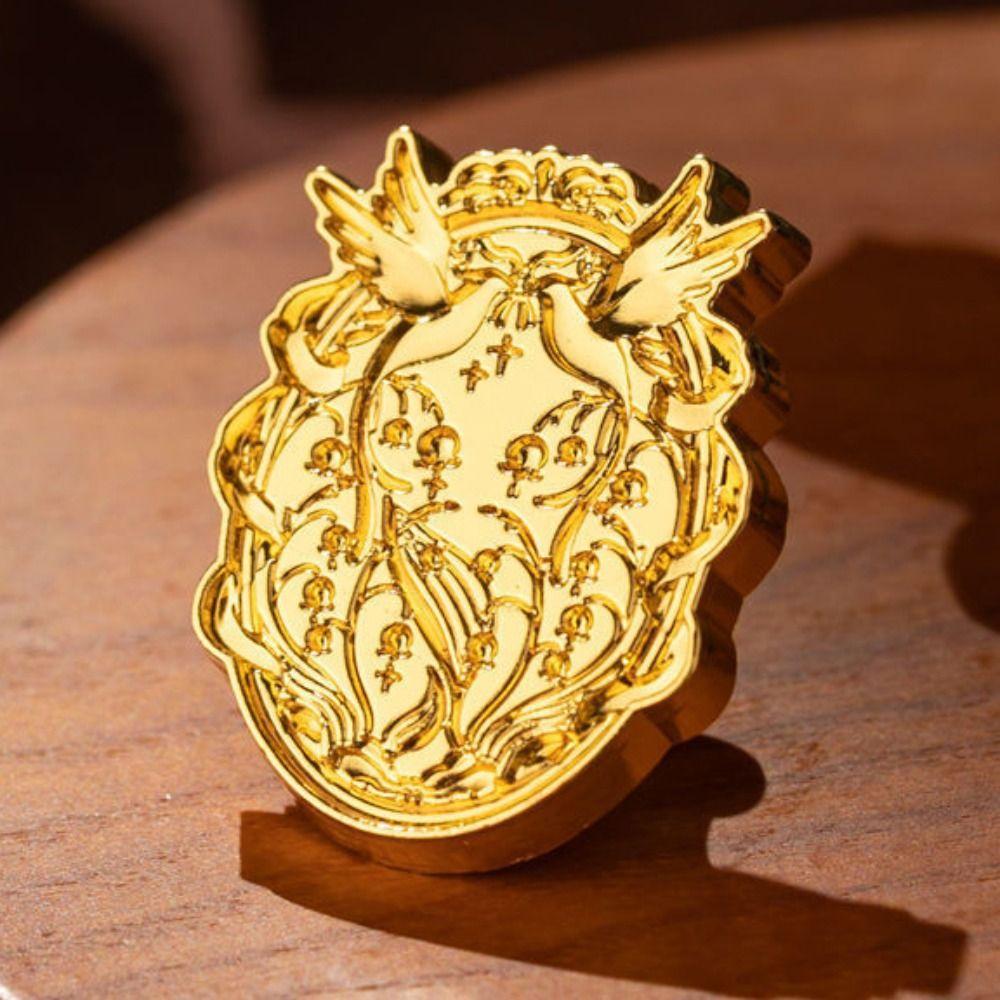 European-style Retro Sealing Wax Stamp Head Snowflake Wax Seal Stamp Polyshaped Head Stamp