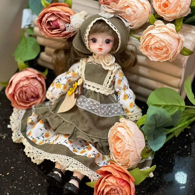 30cm Artistic BJD Doll Set With Custom Outfit - 1/6 Scale Collectible Fashion Girls Ages 7-14