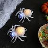 Halloween Light-up Spider Figurine Realistic Plastic Spider Animal Figure with LED Light for Halloween Indoor Outdoor Home Party Decor