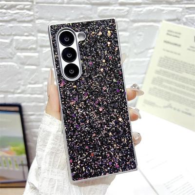 Гальванизированная серебристая рамка Чехол для телефона Phantom Glitter для Samsung Galaxy Z Fold 7 6 5 4 3 Красочный лазерный противоударный защитный чехол на заднюю панель