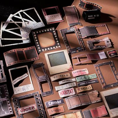 1 шт. материалы для блокнота 25 штук 4 вида серии пленки, стикеры «Прекрасный день», ретро-фильм, твердая карточка, наклейки-материалы для блокнота