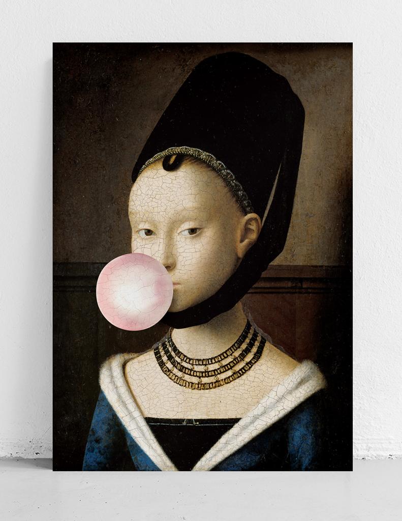 Постер-портрет из воздушных шаров в стиле поп-арт