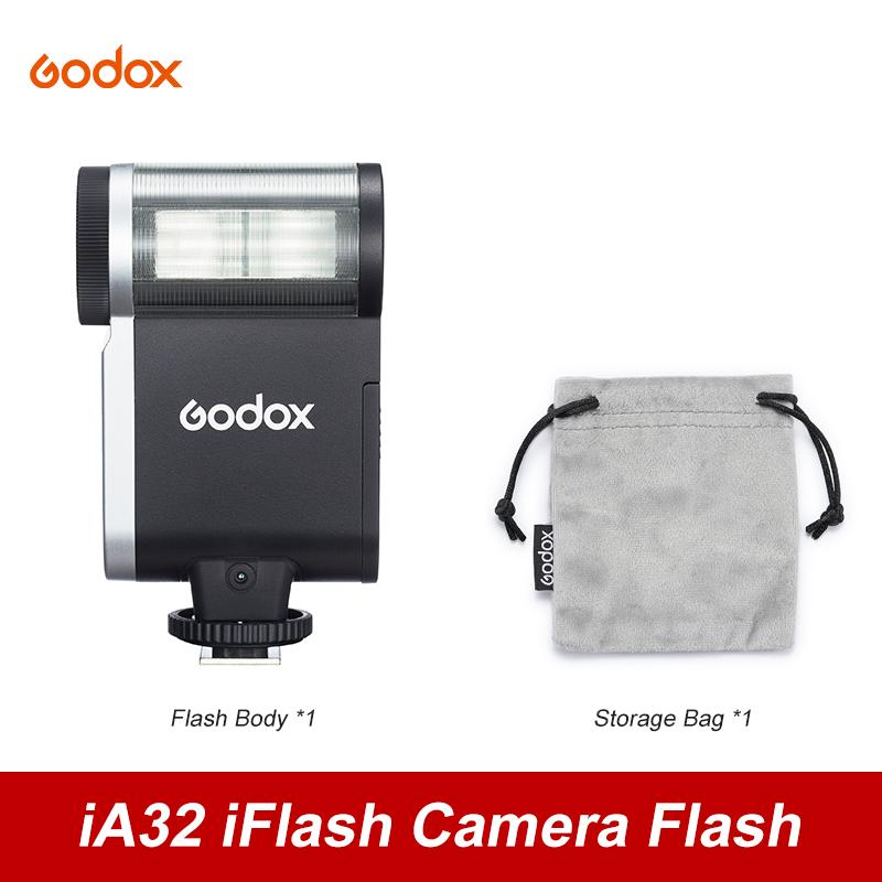 Godox Миниатюрная вспышка IA32 До 490 вспышек на полной мощности 6200K CCT Ручная вспышка для различных моделей камер Оптические режимы S1/S2