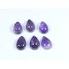 Кольцо из натурального аметиста 8X12 мм, размер, кабошон-груша, рассыпной драгоценный камень, лот 6 шт., 21 карат, A-425