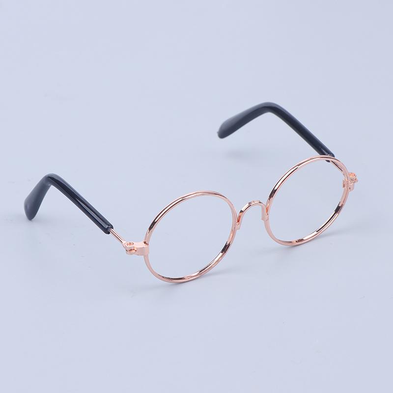 1Pcs Round Frame Lensless Eyewear 20cm Doll Glasses Miniature Eyeglasses Toy Doll Dressing Accessories