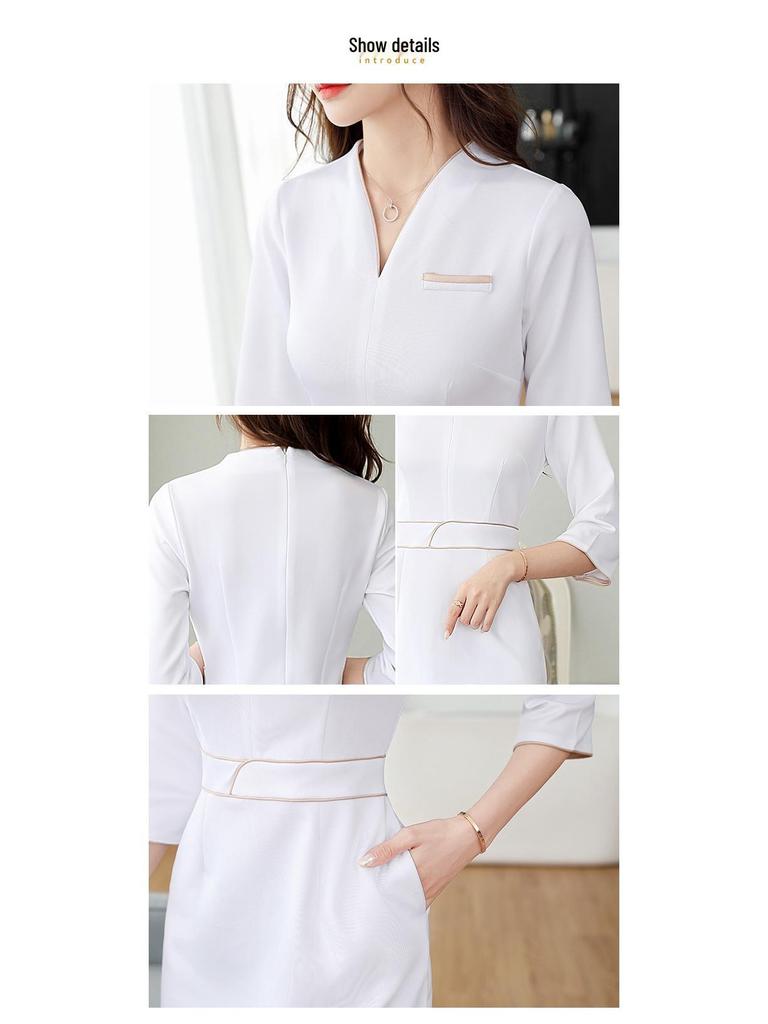 Chinese Style Women's Summer Uniform Dress for Spa Technicians