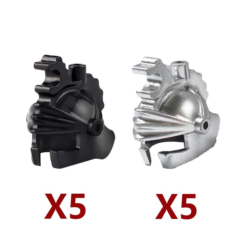 Конструктор MOC Средневековый Рыцарь Римский Солдат Аксессуар Шлем Головной убор Огненное Перо Щит Черный Орел Королевский плащ Кирпичная Игрушка