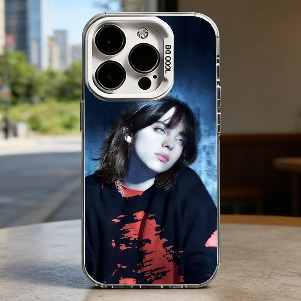 B-Billie E-Eilish Белый противоударный чехол для телефона для iPhone 16,15,14,13,12,11,Pro,XS,Max,Plus,Mini,SE