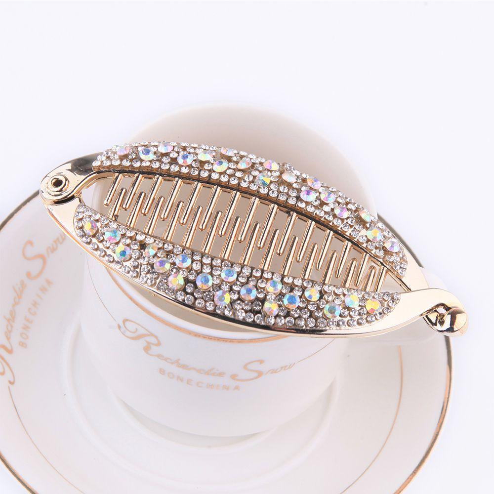 Elegant DIY Banana Clips Fish Shape Rhinestone Women Hair Claws Hair Clips Hairpins Fish Clip