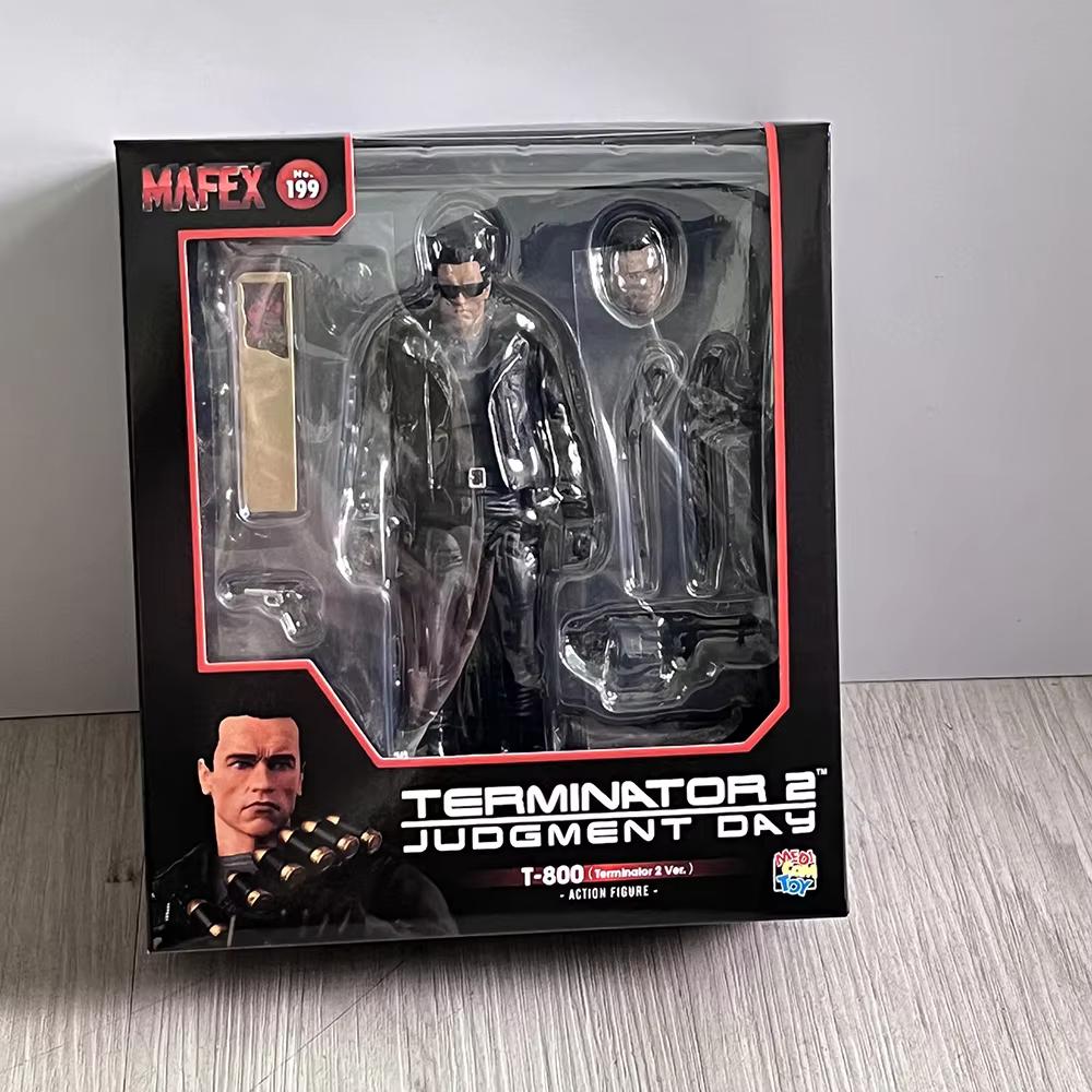 Фигурка Mafex Терминатор 2 Судный день Mafex №199 Т-800 Арнольд Коллекционная фигурка Т2 Экшн Подарок на День Рождения Рождество Игрушки