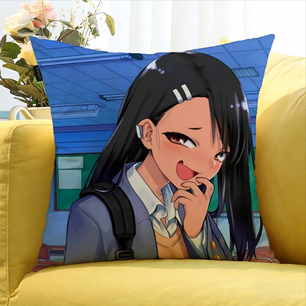 1Pc Nagatoro Hayase Anime World Various Sizes Square Pillow Case For Car Home Bedchamber Decor
