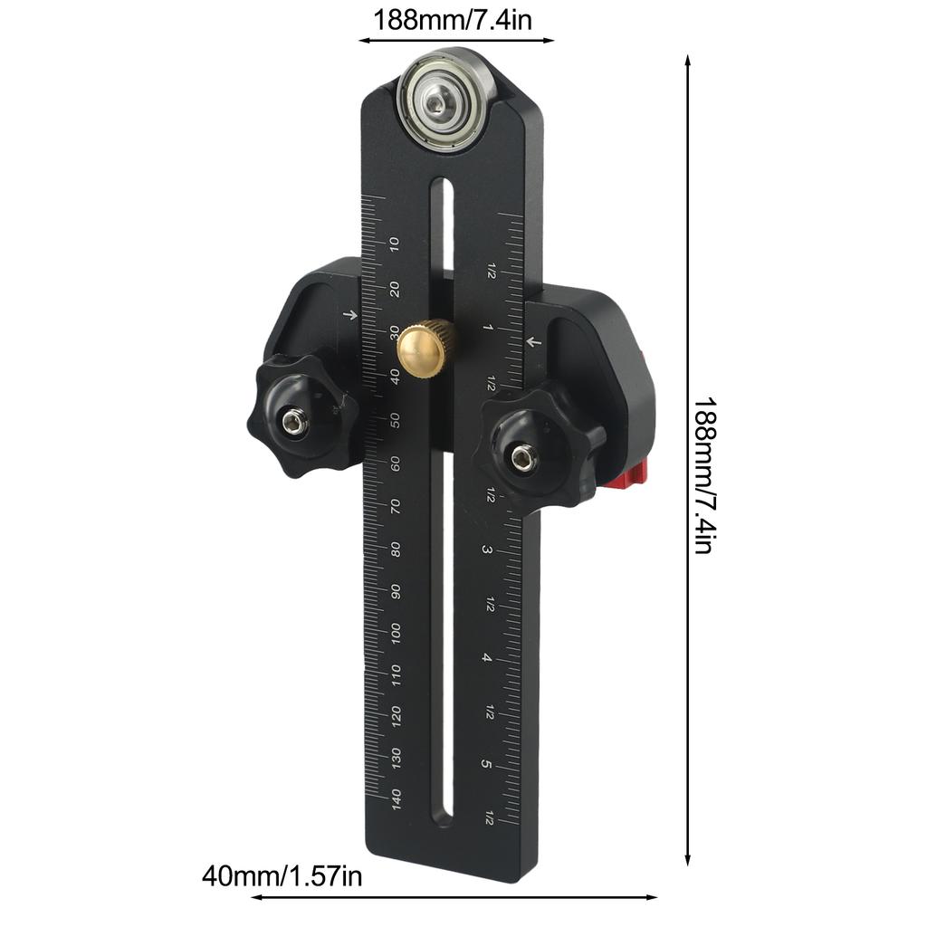 Black Thin Rip Jig Cutting Limiting Support Table Saw Jig Guide Fence Guide Narrow Strip Cut Inverted Roller Workbench Accessory