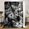 Cute Cat Faces Pattern Blanket for all seasons blanket lunch break throw gift