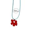 Acrylic Flower Pendant Necklace Adjustable Length Clavicle Chain Handmade Neckchain Accessories for Women and Girls