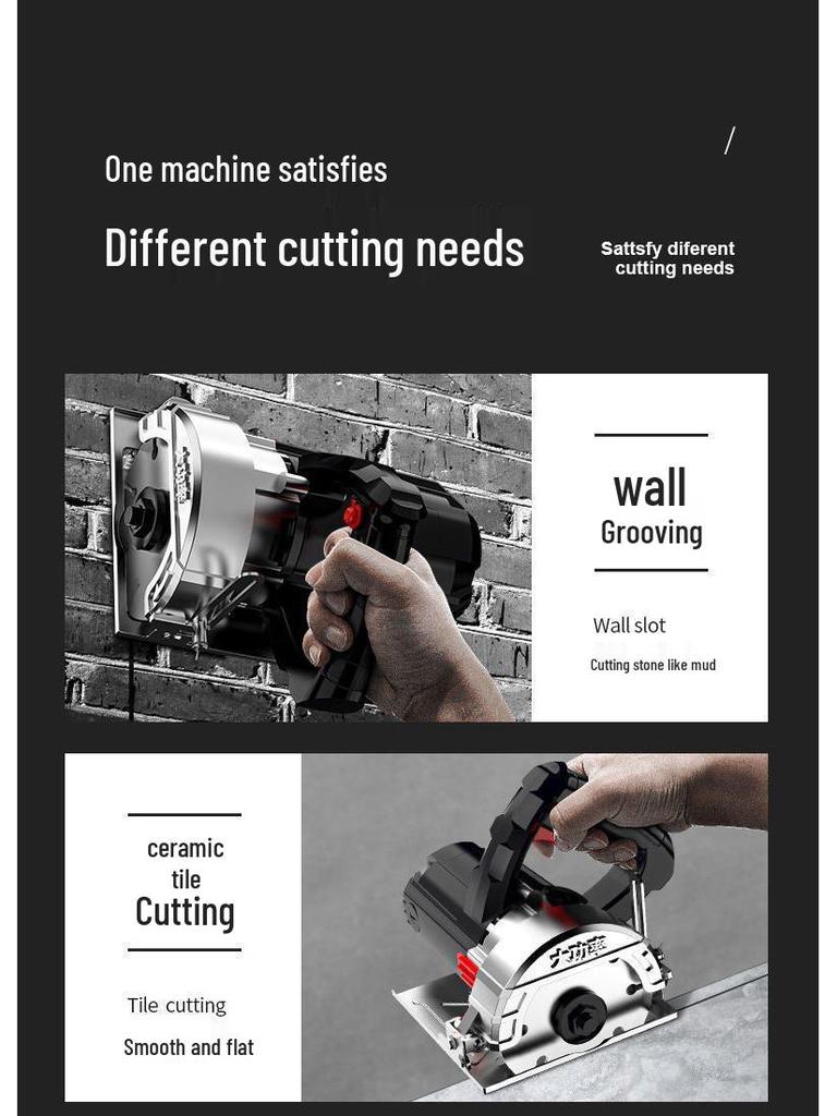 Универсальная портативная электрическая пила для резки мрамора, камня, плитки и дерева