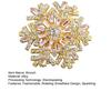 Rotating Snowflake Brooch Women Rhinestone Snowflake Lapel Pin Decorative Sparkling Brooch Pin Jewelry for Christmas Wedding Party Outfit