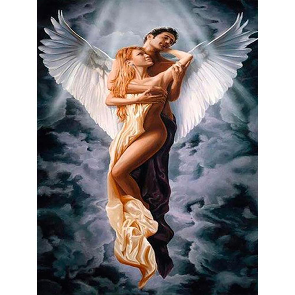 5D DIY Алмазная картина Вышивка крестиком Ангел Алмазная вышивка Портрет Мозаика Картина Rhinestone House Decor