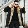 Men's Mid-length Mink Faux Fur Parker Clothing Fox Fur Thickened Liner Detachable Fur Coat